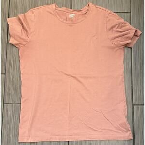 Lands End Women’s Brown Short Sleeve T-Shirt Size Medium Cotton Minimalist